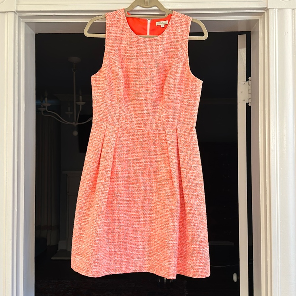 Shoshanna dress, size 8, lightly worn, pleat details and POCKETS!